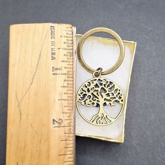 tree of life keychain bronze lapiz keyring charm accessory - Picture 4 of 5